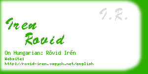 iren rovid business card